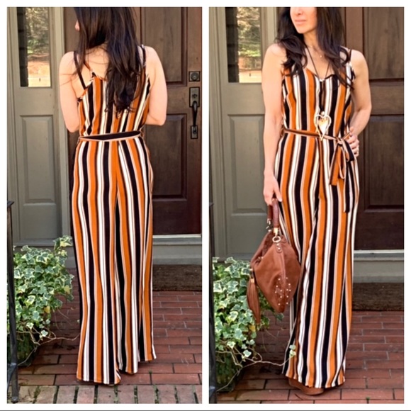 Pants - ✨LAST ONE✨multi striped wide leg jumpsuit